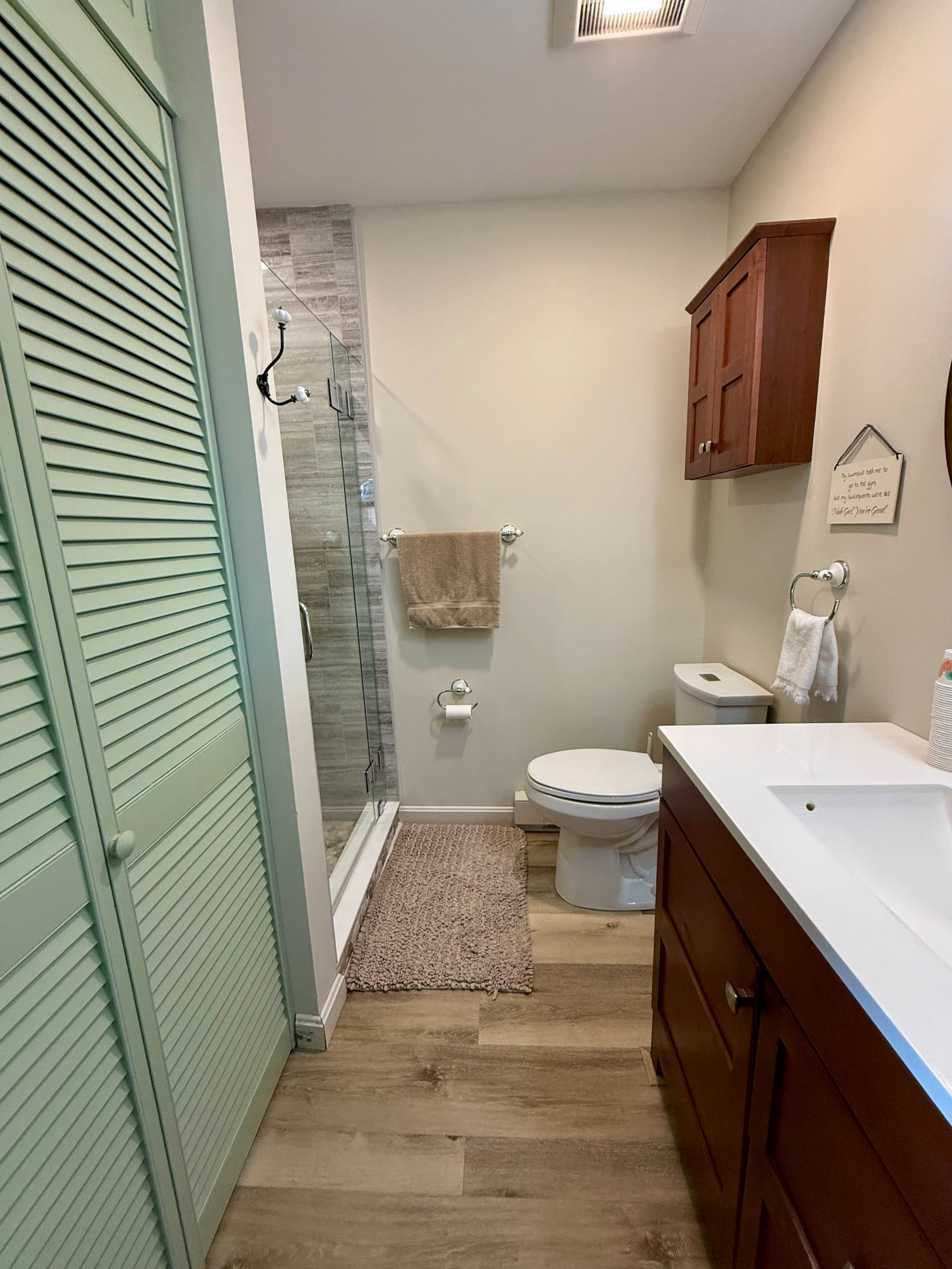 Second bathroom shower and toilet