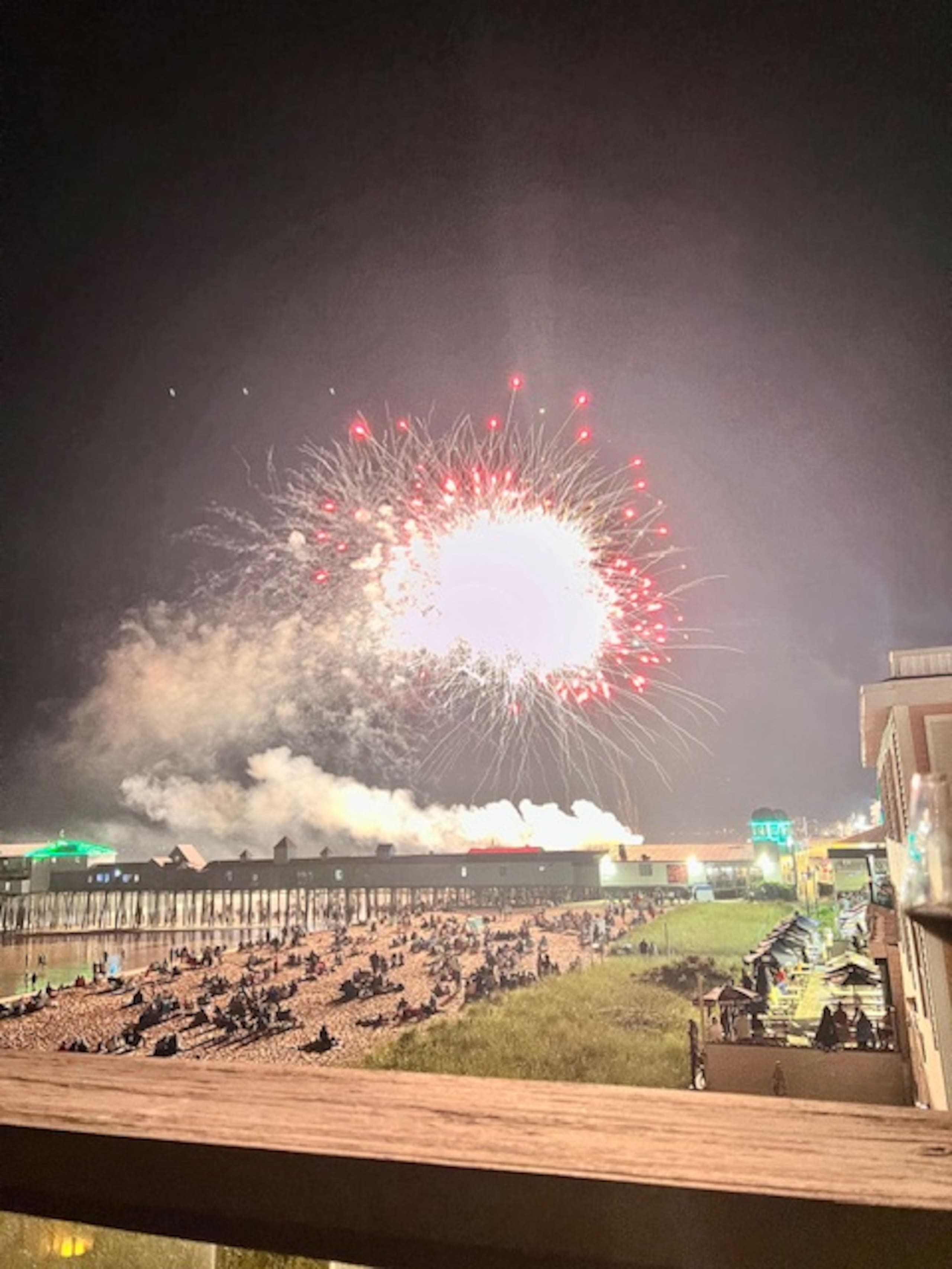 Fireworks over Old Orchard Beach pier